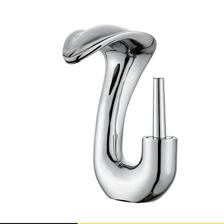 Ouro criativo torneira da bacia de lavagem quente e fria torneiras pia do banheiro único furo torneiras do banheiro deck montado água