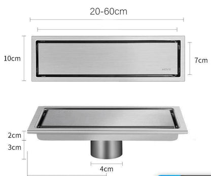 304 de aço inoxidável invisível dreno de chão ouro escondido dreno de chão estendido anti-odor dreno de chuveiro acessórios do banheiro escorredor