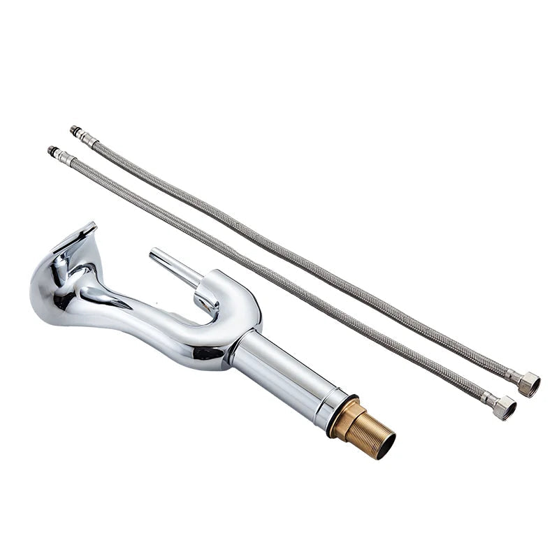 Ouro criativo torneira da bacia de lavagem quente e fria torneiras pia do banheiro único furo torneiras do banheiro deck montado água