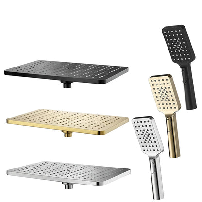 Preto dourado cabeça de chuveiro chuvas torneira do chuveiro cabeça grande fluxo chuvas abs handhower torneira acessório