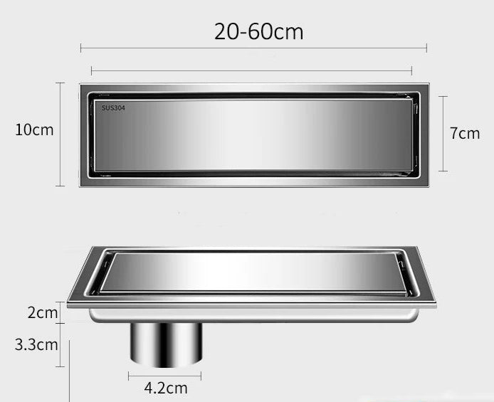 304 de aço inoxidável invisível dreno de chão ouro escondido dreno de chão estendido anti-odor dreno de chuveiro acessórios do banheiro escorredor