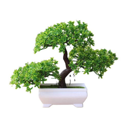 1pc plantas artificiais bonsai pequena árvore simulação plantas flores falsas mesa vaso ornamentos decoração para casa hotel jardim decoração