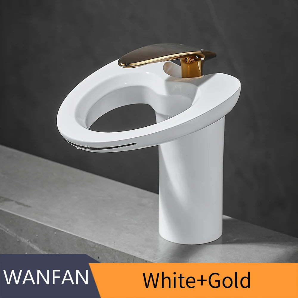 Single Handle Cachoeira Torneira Do Banheiro, Torneiras De Bacia Preta, Torneira Misturadora De Banho, Pia De Latão, Guindaste De Água, Prata, 855964