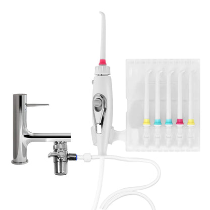 Torneira irrigador oral jato de água para limpeza palito dentes flosser dental irrigador implementos dental flosser limpador de dentes