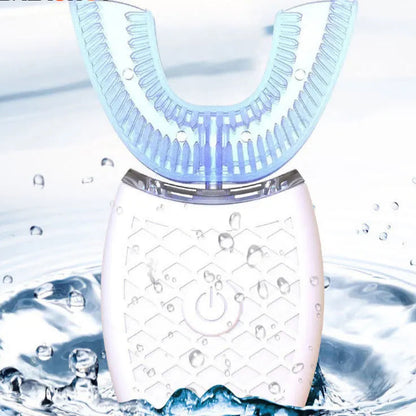 Escova de dentes tipo U 360 graus Cabeça de silicone inteligente Escova de dentes elétrica sônica Carga USB automática Escova de dentes à prova d'água
