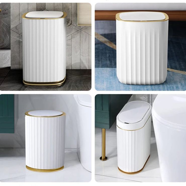 Casa inteligente sensor automático lata de lixo para cozinha banheiro wc lata de lixo inteligente sala estar lixo cesta à prova dwaterproof água