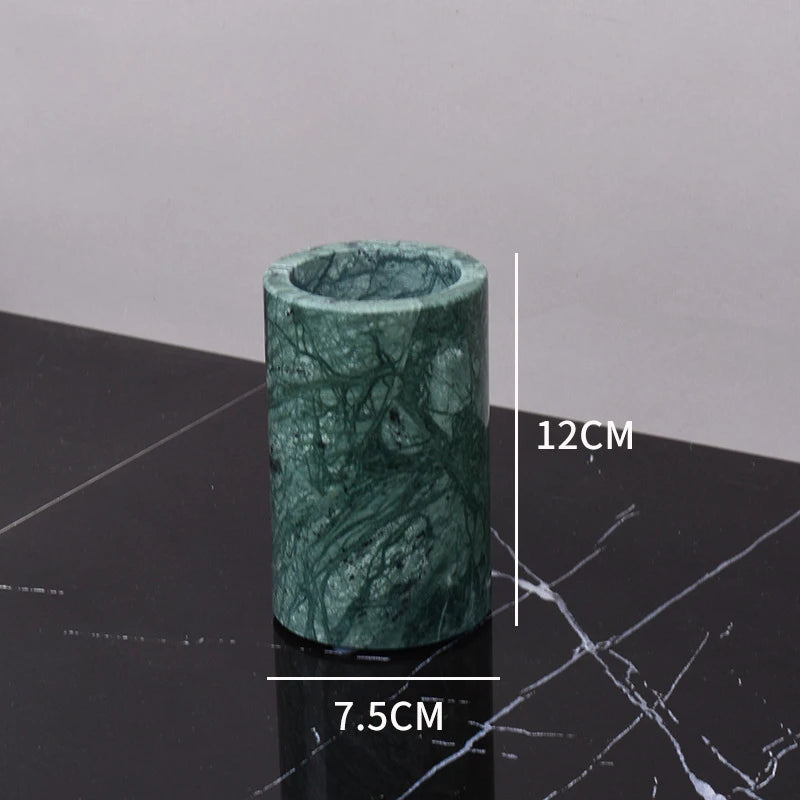 Kit de lavagem de banheiro verde mármore, mercadorias domésticas, produtos de banheiro, garrafa de shampoo, garrafa de sabão, pote de cotonete de algodão, bandeja