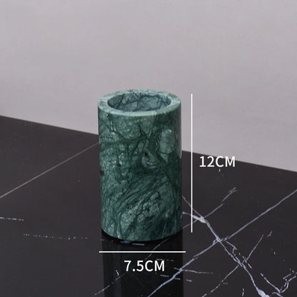 Kit de lavagem de banheiro verde mármore, mercadorias domésticas, produtos de banheiro, garrafa de shampoo, garrafa de sabão, pote de cotonete de algodão, bandeja