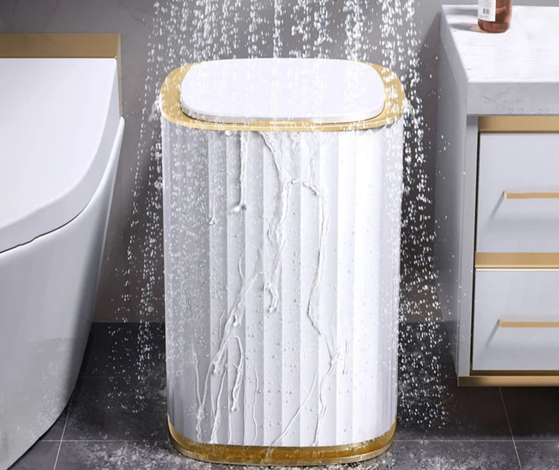 Casa inteligente sensor automático lata de lixo para cozinha banheiro wc lata de lixo inteligente sala estar lixo cesta à prova dwaterproof água