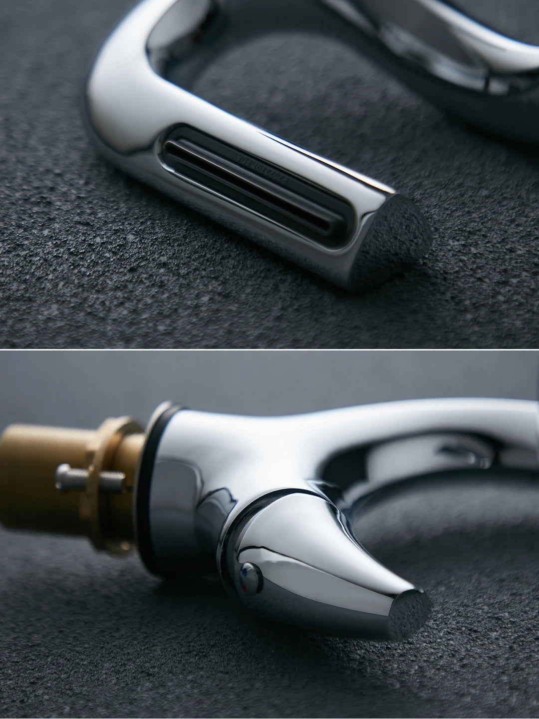 Torneira de lavatório de banheiro, Torneira misturadora de água quente e fria em cachoeira, Guindaste único, Torneira misturadora preta cromada, Novo design