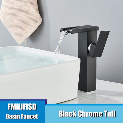 Fmhjfisd led torneira da bacia do banheiro cachoeira único punho único furo torneiras misturadoras do banheiro sensível à temperatura contemporânea