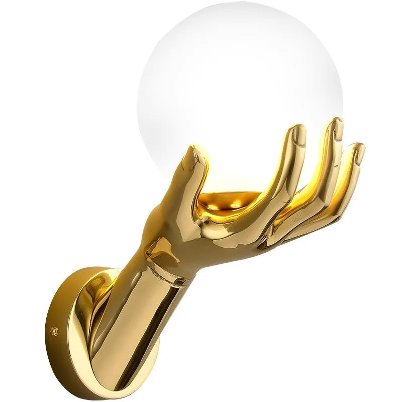 Interior conduziu a lâmpada de parede decoração criativa para sala estar 110v220v estudo corredor moderno resina vidro cabeceira luzes parede