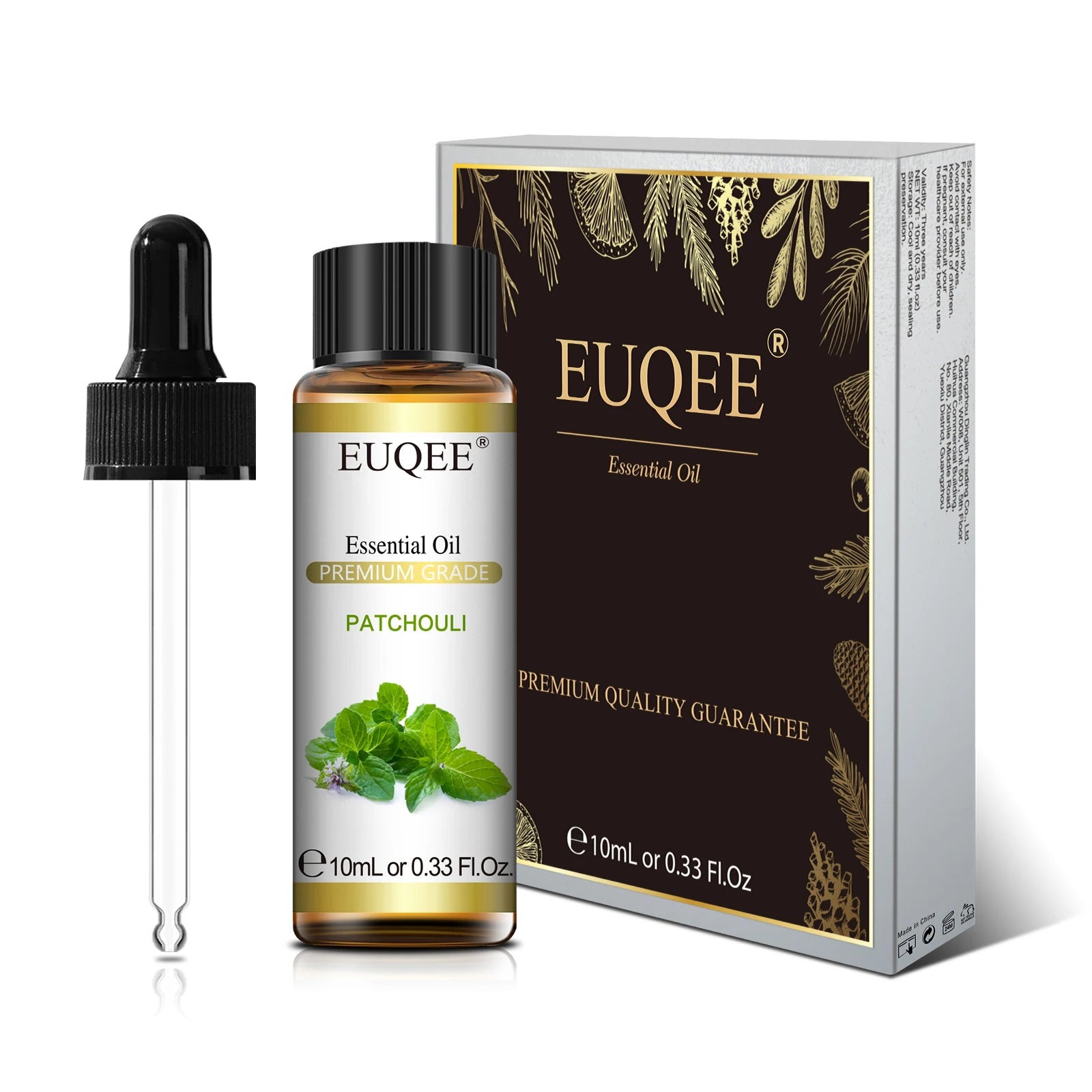 Euqee 10ml óleo essencial de planta natural com conta-gotas para difusor umidificador lavanda jasmim eucalipto baunilha óleos essenciais