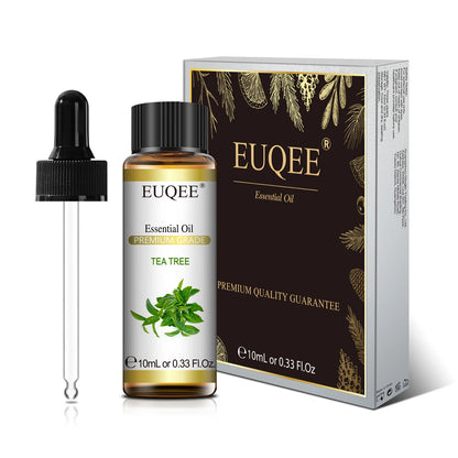 Euqee 10ml óleo essencial de planta natural com conta-gotas para difusor umidificador lavanda jasmim eucalipto baunilha óleos essenciais