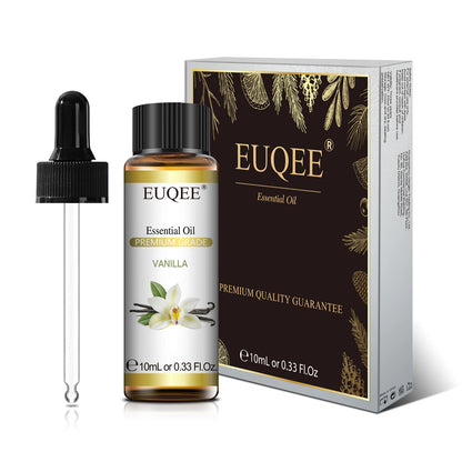 Euqee 10ml óleo essencial de planta natural com conta-gotas para difusor umidificador lavanda jasmim eucalipto baunilha óleos essenciais