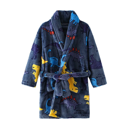 Crianças macias pijamas de flanela outono e inverno pijamas para menina quente crianças roupão menino pijamas família combinando homewear 4-16y