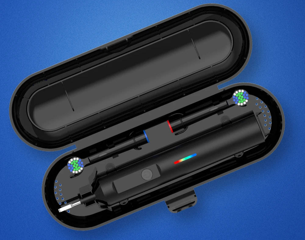 Escova de Dentes Elétrica Inteligente com 6 Cabeças