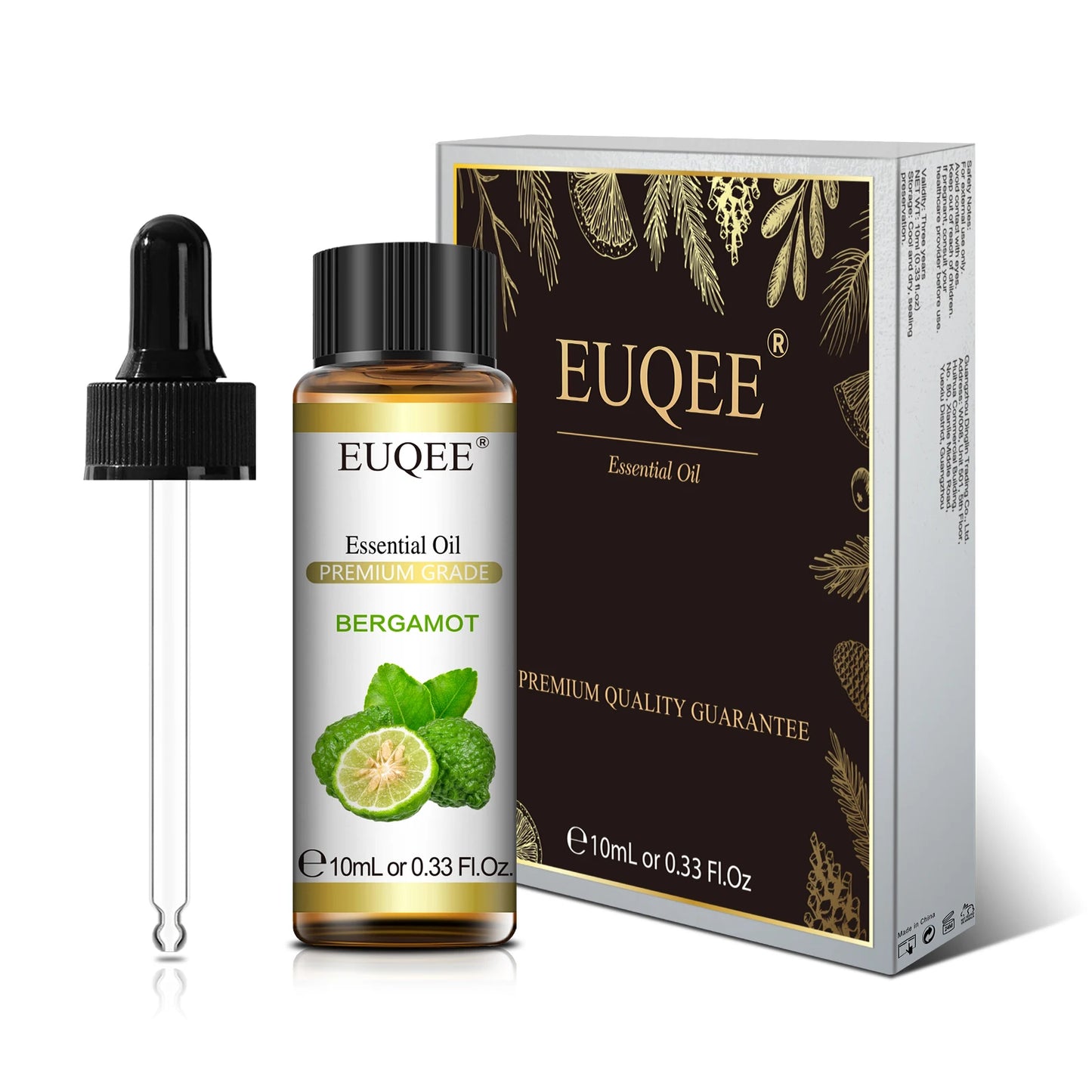 Euqee 10ml óleo essencial de planta natural com conta-gotas para difusor umidificador lavanda jasmim eucalipto baunilha óleos essenciais