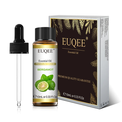 Euqee 10ml óleo essencial de planta natural com conta-gotas para difusor umidificador lavanda jasmim eucalipto baunilha óleos essenciais