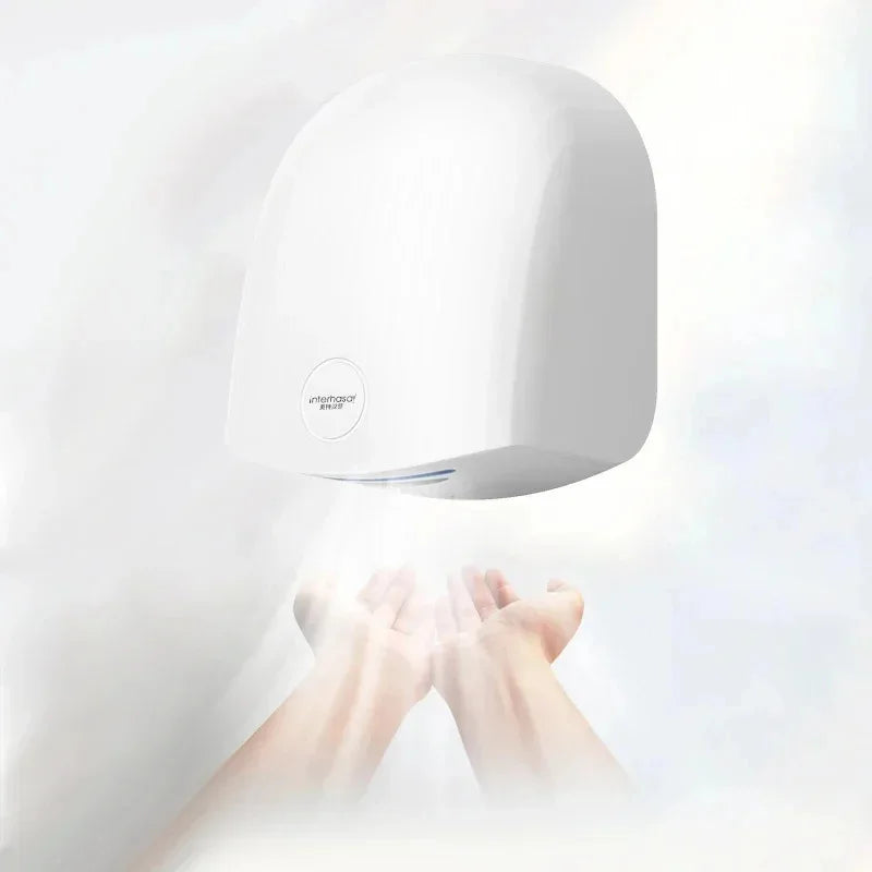 Secador Automático de Mãos, Quente e Frio, Alta Velocidade, Vento, Indução de Parede, Banheiro, Sanitário, 220V, 1200W, 30 M/s