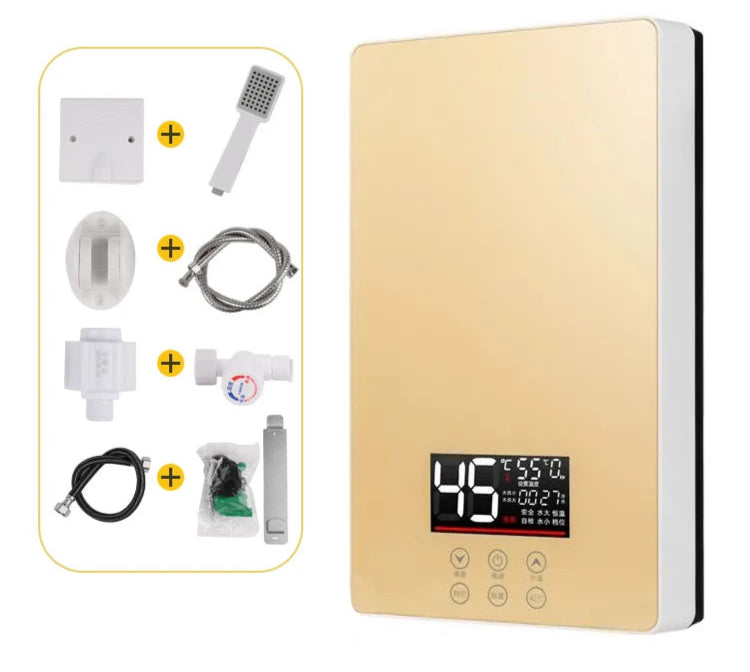 DMWD-Aquecedor de Água Termostático Elétrico, Controle Remoto, Aquecimento Instantâneo, Impermeável, Sem Tanque, Chuveiro, 7000W