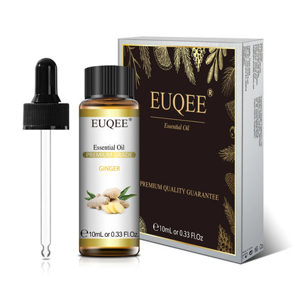 Euqee 10ml óleo essencial de planta natural com conta-gotas para difusor umidificador lavanda jasmim eucalipto baunilha óleos essenciais