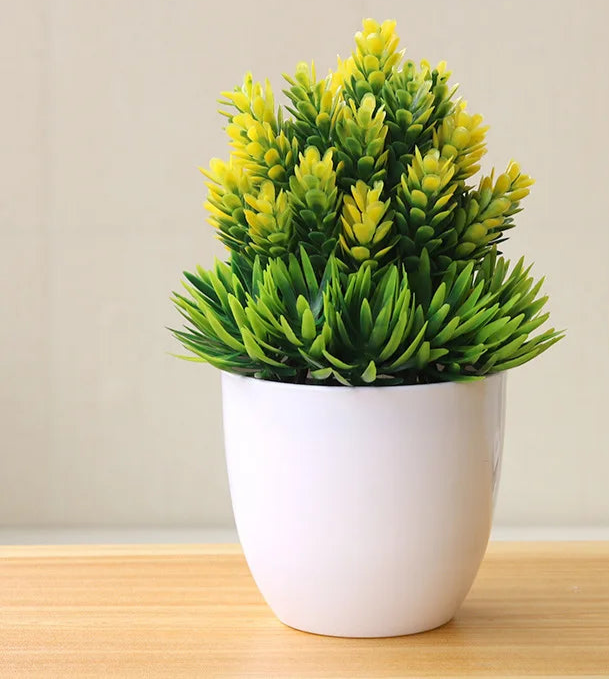 1pc plantas artificiais bonsai pequena árvore simulação plantas flores falsas mesa vaso ornamentos decoração para casa hotel jardim decoração