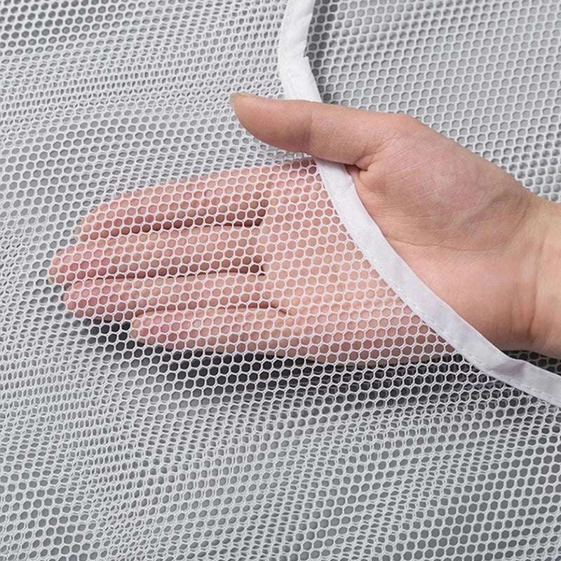 Saco de armazenamento de roupas sujas cesta quadro balde malha dobrável lavanderia banheiro parede pendurado organizador de roupas domésticas com gancho