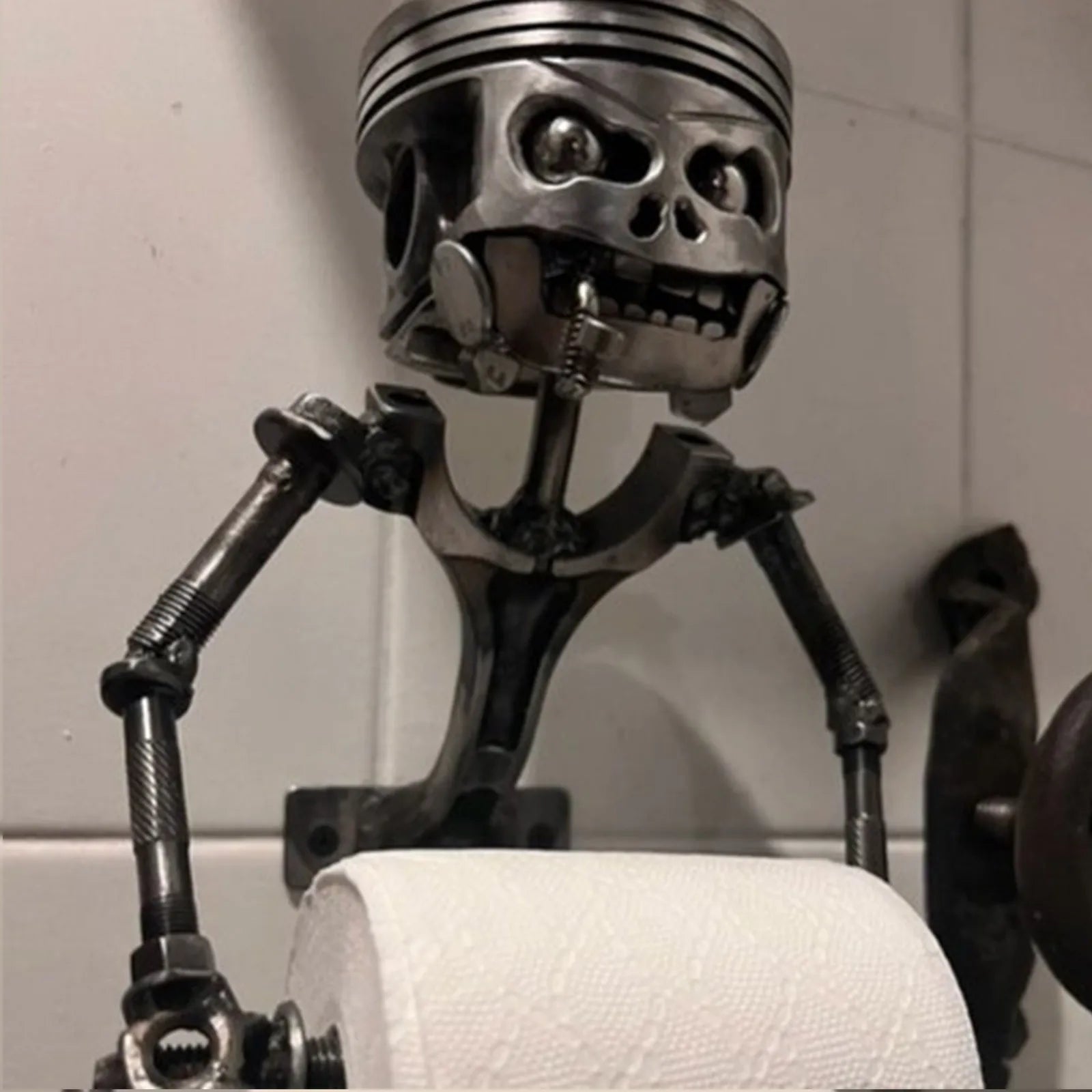 Esqueleto criativo suporte de tecido decoração do banheiro suporte de toalha de papel decoração do banheiro suporte de toalha de papel de aço inoxidável