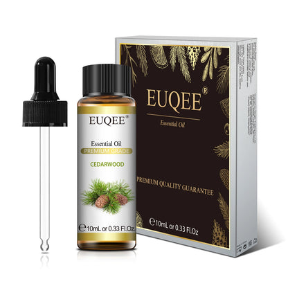 Euqee 10ml óleo essencial de planta natural com conta-gotas para difusor umidificador lavanda jasmim eucalipto baunilha óleos essenciais
