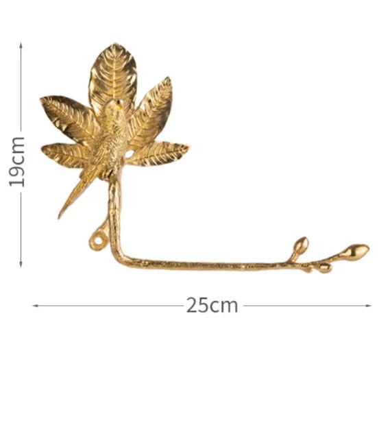 Suporte De Guardanapo De Metal Montado Na Parede, suportes De Papel Higiênico, cremalheira Do Armazenamento De Tecido De Toalha, folha De Cobre, pássaro