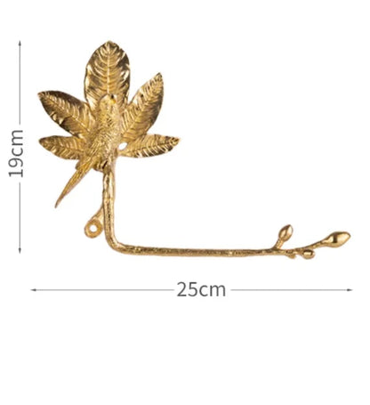 Suporte De Guardanapo De Metal Montado Na Parede, suportes De Papel Higiênico, cremalheira Do Armazenamento De Tecido De Toalha, folha De Cobre, pássaro