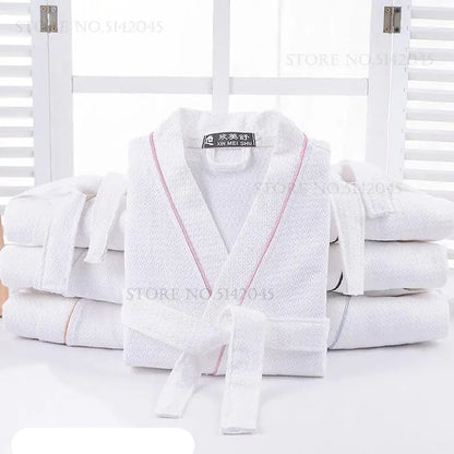 100% algodão casal robe waffle roupão quimono yukata casa roupas casuais feminino sleepwar nightwear primavera verão loungewear