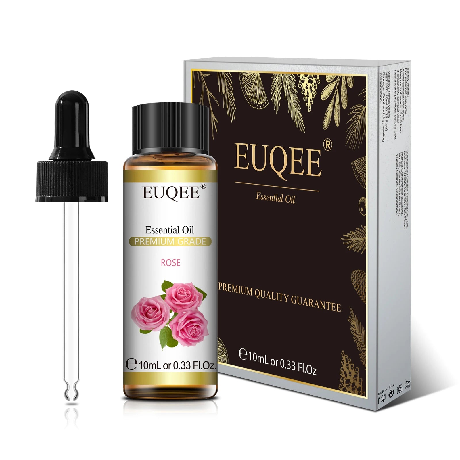 Euqee 10ml óleo essencial de planta natural com conta-gotas para difusor umidificador lavanda jasmim eucalipto baunilha óleos essenciais