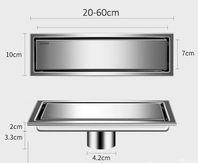 304 de aço inoxidável invisível dreno de chão ouro escondido dreno de chão estendido anti-odor dreno de chuveiro acessórios do banheiro escorredor