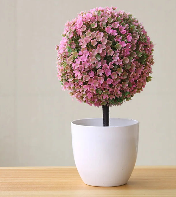 1pc plantas artificiais bonsai pequena árvore simulação plantas flores falsas mesa vaso ornamentos decoração para casa hotel jardim decoração