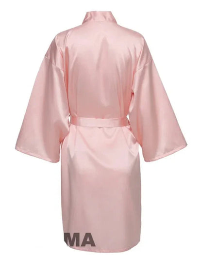 Robe de noiva para festa de casamento, com letras pretas, kimono, cetim, pijama, dama de honra, roupão sp2000