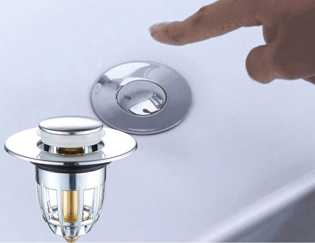 Imprensa bounce bacia pop-up filtro de drenagem do banheiro chuveiro pia filtro plug lavatório pia de cabelo filtro cozinha banheira rolha