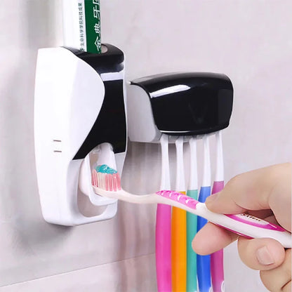 Suporte de Parede com Dispensador Automático de Pasta de Dente