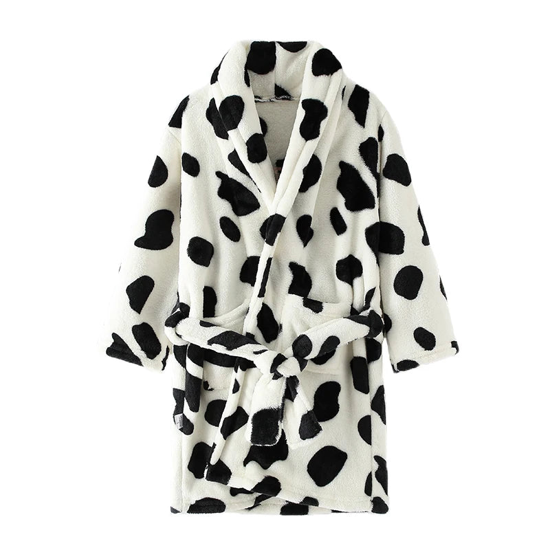 Crianças macias pijamas de flanela outono e inverno pijamas para menina quente crianças roupão menino pijamas família combinando homewear 4-16y