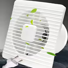 Ventilador de Exaustão Silencioso para Banheiro - 10" 15" 20"