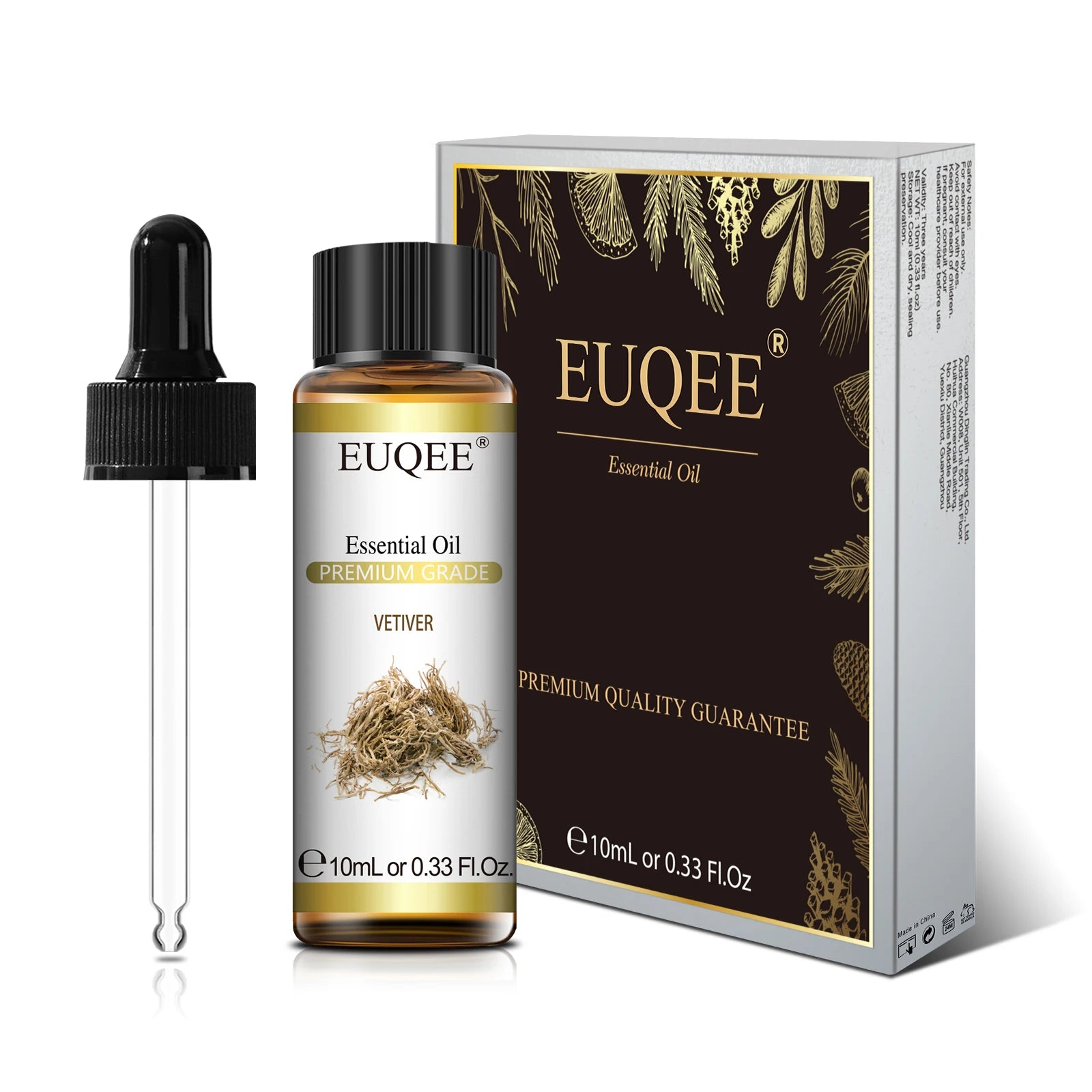 Euqee 10ml óleo essencial de planta natural com conta-gotas para difusor umidificador lavanda jasmim eucalipto baunilha óleos essenciais