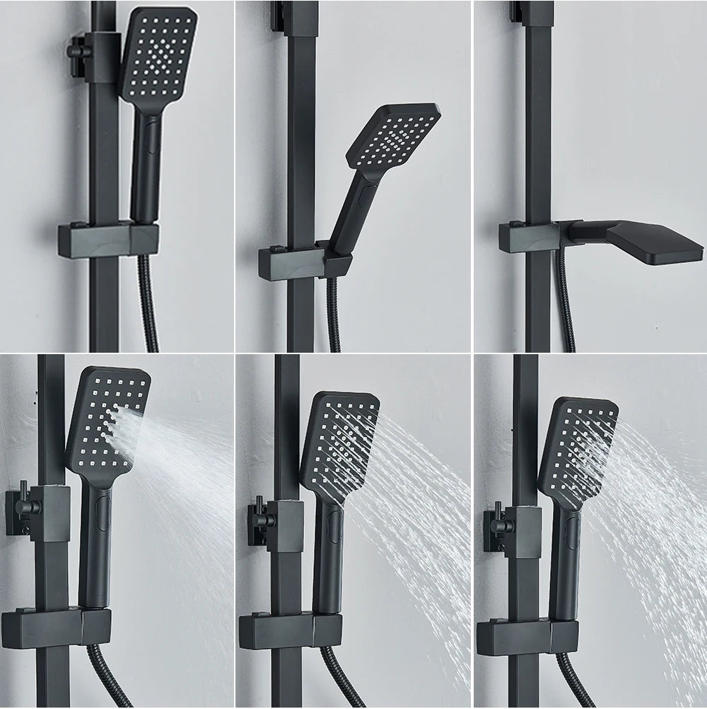 Preto dourado cabeça de chuveiro chuvas torneira do chuveiro cabeça grande fluxo chuvas abs handhower torneira acessório