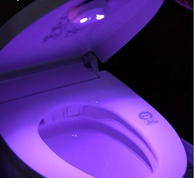 Limpador de banheiro inteligente doméstico portátil, esterilização de parede com carregamento usb, luz led para banheiro doméstico, viagens