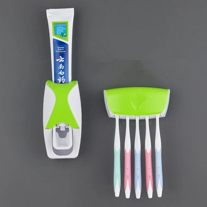 Suporte de Parede com Dispensador Automático de Pasta de Dente