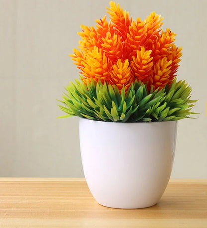 1pc plantas artificiais bonsai pequena árvore simulação plantas flores falsas mesa vaso ornamentos decoração para casa hotel jardim decoração