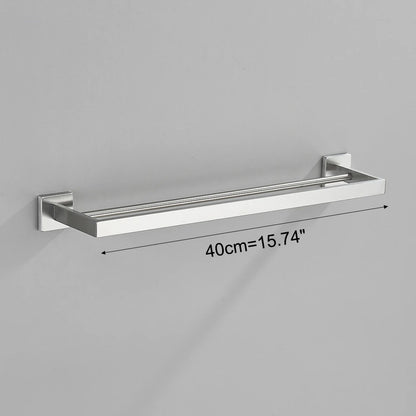 Conjunto de hardware de banheiro de níquel escovado, gancho para robe, toalheiro, prateleira, suporte de papel de tecido, acessórios de banheiro