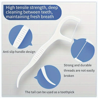 30/50/100/300/600PCS fio dental liso descartável ultrafino, palito de dente doméstico