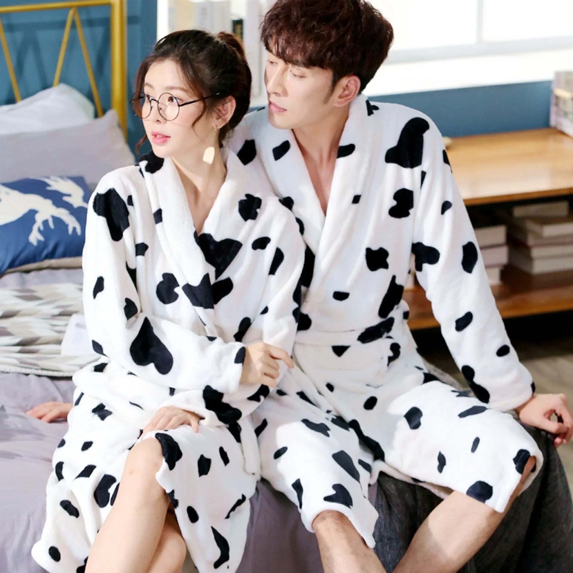 Casais estilo hotel longo roupão de banho coral velo flanela branco vestido de manhã feminino pijamas masculinos outono inverno