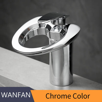 Single Handle Cachoeira Torneira Do Banheiro, Torneiras De Bacia Preta, Torneira Misturadora De Banho, Pia De Latão, Guindaste De Água, Prata, 855964